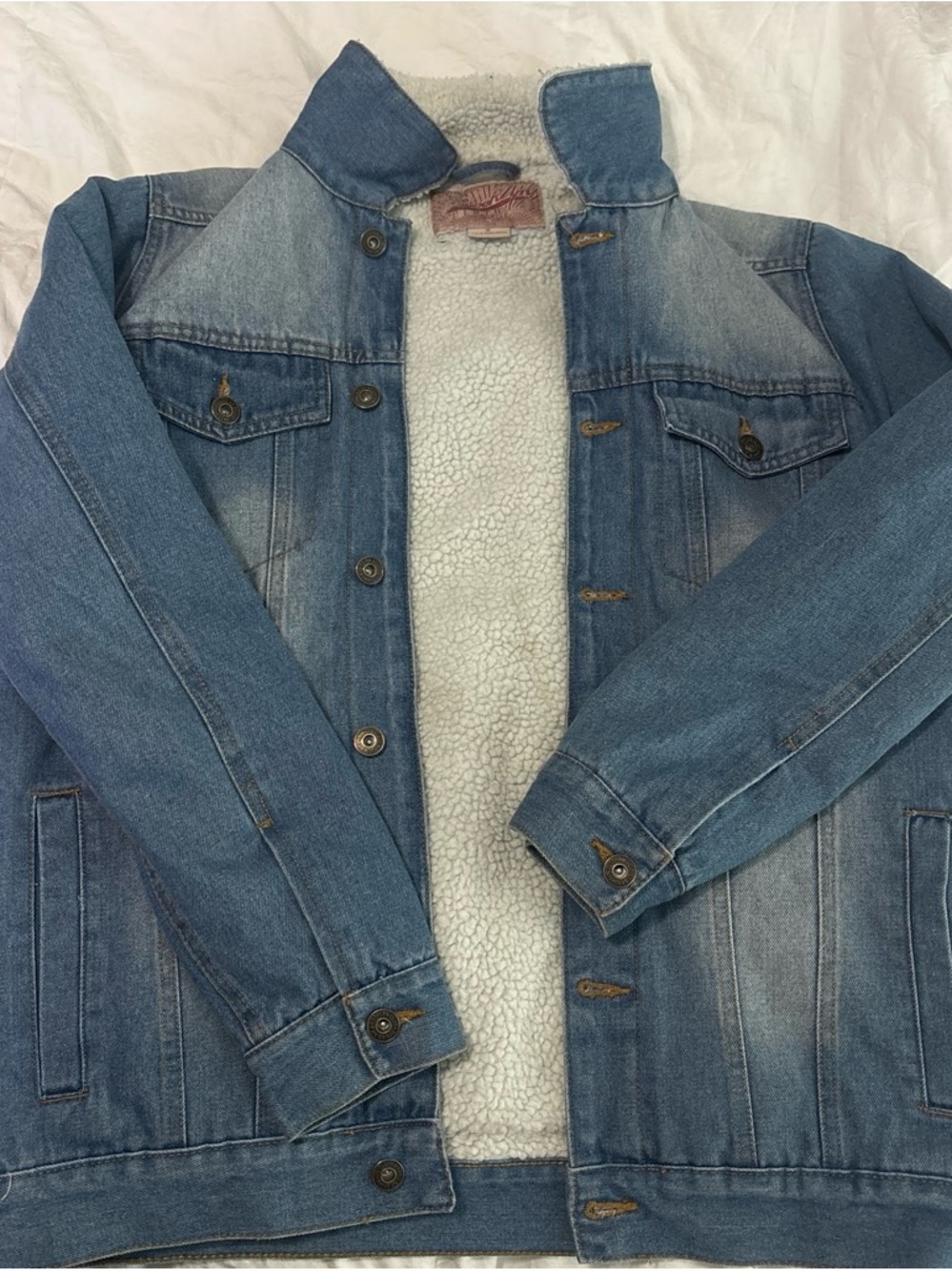 Brooklyn Cloth Blue Denim Sherpa-Lined Jacket